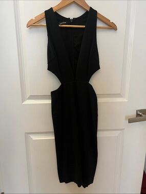 Bebe Black Cutout Midi Dress